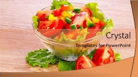  Presentation with border organic vegetables on wood - Cool new PPT layouts with tomato leaf miner - many vegetables on the plate backdrop and a  colored foreground