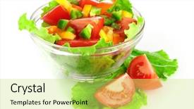  Presentation with white marble plate marble - Audience pleasing PPT theme consisting of tomato leaf miner - many vegetables on the plate backdrop and a  colored foreground