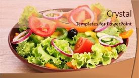  Presentation with border organic vegetables on wood - Cool new presentation theme with tomato leaf miner - many vegetables on the plate backdrop and a coral colored foreground