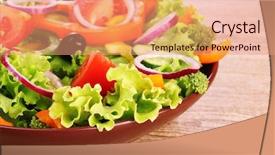  Presentation with border organic vegetables on wood - Theme enhanced with tomato leaf miner - many vegetables on the plate background and a  colored foreground