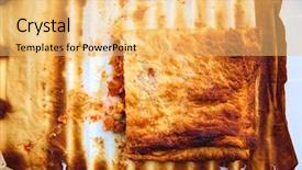  Presentation with ratatouille - Audience pleasing presentation theme consisting of tomato ratatouille pie with puff backdrop and a yellow colored foreground