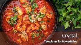  Presentation with cajun - Presentation theme enhanced with tomato sauce - traditional creole cajun court bouillon background and a tawny brown colored foreground