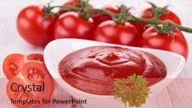  Presentation with tomato ketchup - Slides having uk double plug socket background and a light gray colored foreground