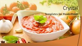  Presentation with sauce - Slide deck featuring tomato sauce in a white background and a yellow colored foreground