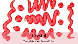  Presentation with tomato ketchup - Slides enhanced with tomato sauce ketchup isolated background and a coral colored foreground