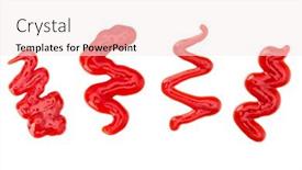  Presentation with tomato ketchup - Presentation enhanced with tomato-sauce-ketchup-isolated background and a sky blue colored foreground