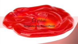  Presentation with tomato ketchup - PPT theme having tomato-sauce-ketchup-isolated background and a red colored foreground
