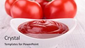  Presentation with tomato ketchup - PPT layouts with tomato sauce ketchup background and a lemonade colored foreground