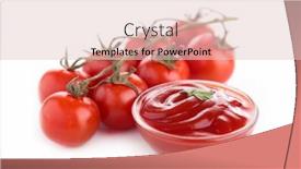  Presentation with tomato ketchup - Presentation theme featuring tomato sauce ketchup background and a lemonade colored foreground