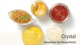  Presentation with mayonnaise - Amazing presentation theme having tomato sauce mayonnaise and mustard backdrop and a blonde colored foreground