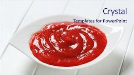  Presentation with tomato ketchup - Cool new PPT layouts with tomato sauce or ketchup backdrop and a sky blue colored foreground