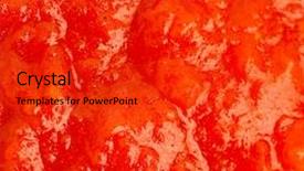  Presentation with hot sauce - Presentation theme having tomato sauce texture background and a red colored foreground