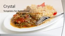  Presentation with okra - Slides consisting of tomato served with spicy cajun background and a lemonade colored foreground