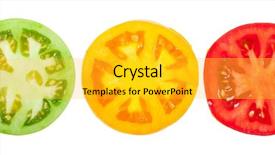  Presentation with tomato plant - PPT layouts featuring tomato sliced background and a yellow colored foreground