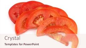  Presentation with tomato - Cool new presentation with tomato-slices-on-white-background backdrop and a lemonade colored foreground