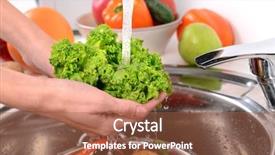  Presentation with splash fruits - PPT layouts featuring tomato splash water - washing fruits and vegetables close-up background and a red colored foreground