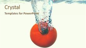 Presentation with co2 in water - PPT theme enhanced with tomato splashing out of water background and a cream colored foreground