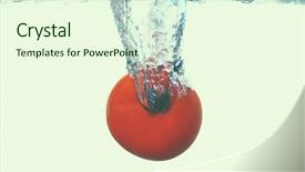  Presentation with water borne desease - Cool new slide deck with tomato splashing out of water backdrop and a cream colored foreground