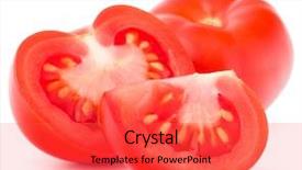  Presentation with tomato - Amazing theme having tomato vegetable isolated on white backdrop and a  colored foreground