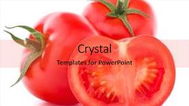  Presentation with octopus on isolated white - Cool new slides with tomato vegetable isolated on white backdrop and a  colored foreground