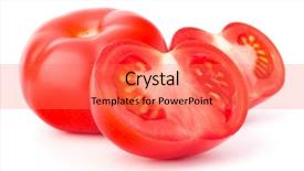  Presentation with monarch butterfly isolated on white - PPT theme with tomato vegetable isolated on white background and a coral colored foreground