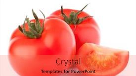  Presentation with tomato - PPT theme enhanced with tomato-vegetables-pile-isolated background and a red colored foreground