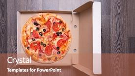  Presentation with italian - Slides featuring tomatoes and olives in box background and a coral colored foreground