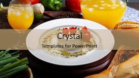  Presentation with bread roasting - Colorful theme enhanced with tomatoes bread and orange juice backdrop and a  colored foreground