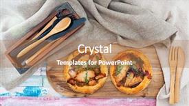  Presentation with vegetable pickles - Slide deck having tomatoes grilled peppers and courgette background and a  colored foreground