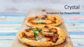  Presentation with preservation of fruit and vegetable - PPT theme enhanced with tomatoes grilled peppers and courgette background and a  colored foreground