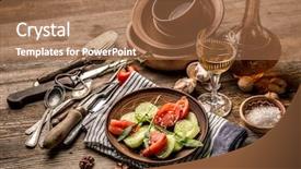 Presentation with table napkin - Amazing slide set having tomatoes rustic dishes and nice backdrop and a  colored foreground