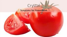  Presentation with cut - Presentation featuring tomat - tomatoes whole and cut isolated background and a lemonade colored foreground