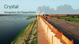  Presentation with agra - Amazing slide set having usa and france flags on the concrete texture backdrop and a violet colored foreground