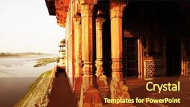  Presentation with agra - PPT theme with tomb at agra uttar pradesh background and a tawny brown colored foreground