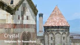  Presentation with turkey - Slide set enhanced with tomb-details-in-twin-minaret background and a gray colored foreground