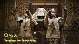  Presentation with columbus - Slides with tomb-of-christopher-columbus background and a tawny brown colored foreground