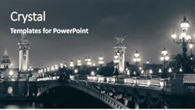  Presentation with night sky plane view - Slide set consisting of tombs - alexandre iii bridge night view background and a dark gray colored foreground