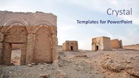  Presentation with christian - PPT theme having tombs-of-the-al-bagawat background and a sky blue colored foreground