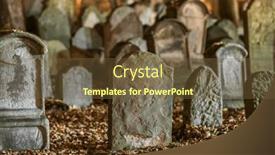  Presentation with dark night - Slide set consisting of tombstones-in-an-old-cemetery background and a tawny brown colored foreground