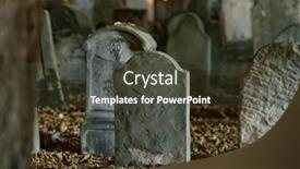  Presentation with dark night - PPT layouts consisting of tombstones-in-an-old-cemetery background and a tawny brown colored foreground