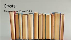  Presentation with book - Presentation theme with tome - book collection on grey background background and a light gray colored foreground