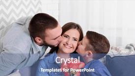  Presentation with husband and wife - Slides featuring tome - husband and son giving roses background and a ocean colored foreground