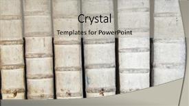  Presentation with ancient book - PPT theme with tomes about medicine in latin background and a  colored foreground