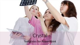  Presentation with group of wildlife crocodile isolated - Amazing presentation theme having tomograf - group of young doctors isolated backdrop and a  colored foreground