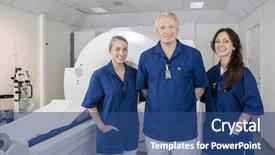  Presentation with mri - Amazing slides having computed tomography axial - confident medical colleagues smiling backdrop and a ocean colored foreground