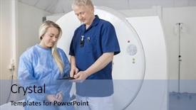  Presentation with digital electronics - Amazing theme having resonant electronics - doctor showing digital tablet backdrop and a teal colored foreground