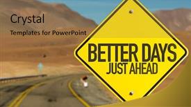  Presentation with better days - Presentation theme consisting of 2016 success - better days just ahead sign background and a gold colored foreground