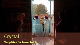  Presentation with celebrations - PPT layouts consisting of tomsk-russia-august-9-orthodox background and a tawny brown colored foreground