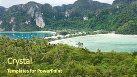  Presentation with thailand - Presentation consisting of ton-sai-and-loh-dalam background and a tawny brown colored foreground