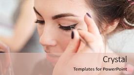  Presentation with makeup artist - Theme featuring tonality - closeup of makeup artist doing background and a lemonade colored foreground